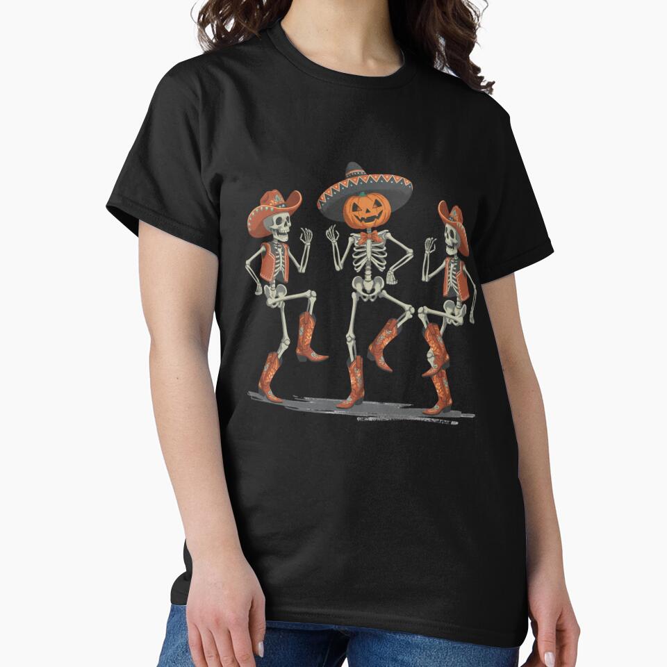 Cowboy Skeleton Dancing With Pumpkin by 0606PM