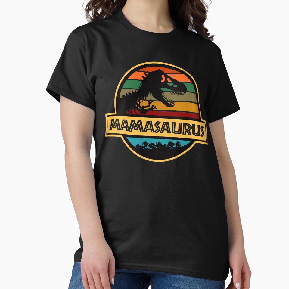 Mama Saurus Shirt - Mom Dinosaur Shirt by Ake10
