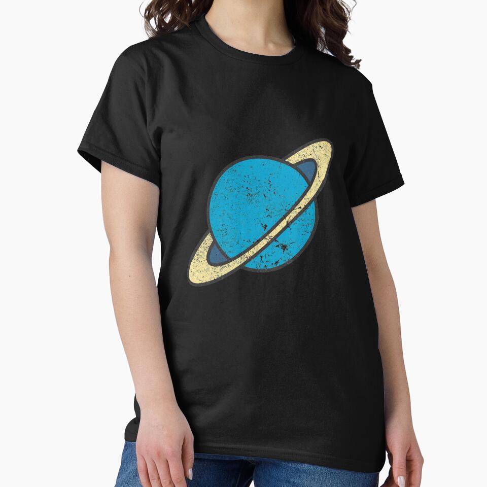 Vintage Illustrated Planet Saturn by vladocar