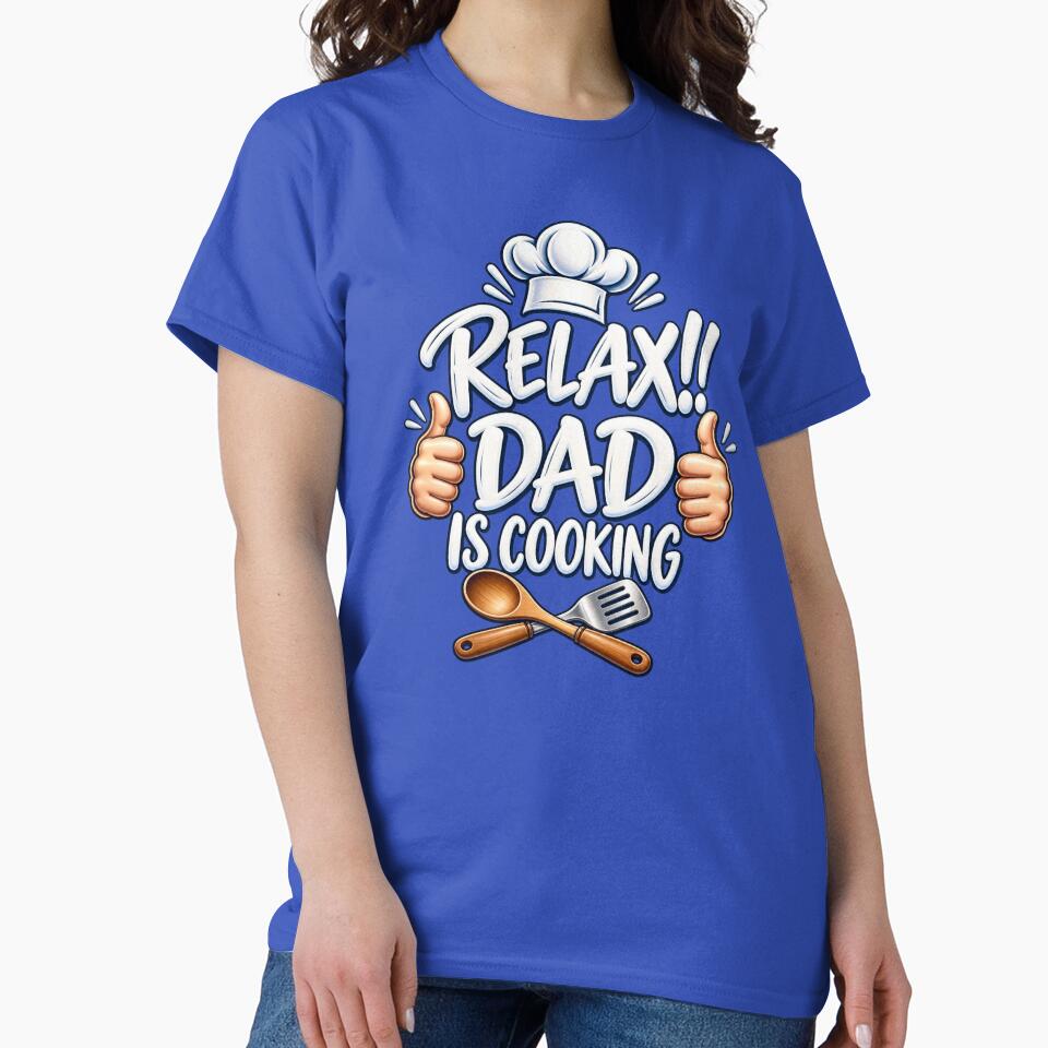 Relax Dad Is Cooking – Funny Dad Chef Kitchen Design by HO•Designs