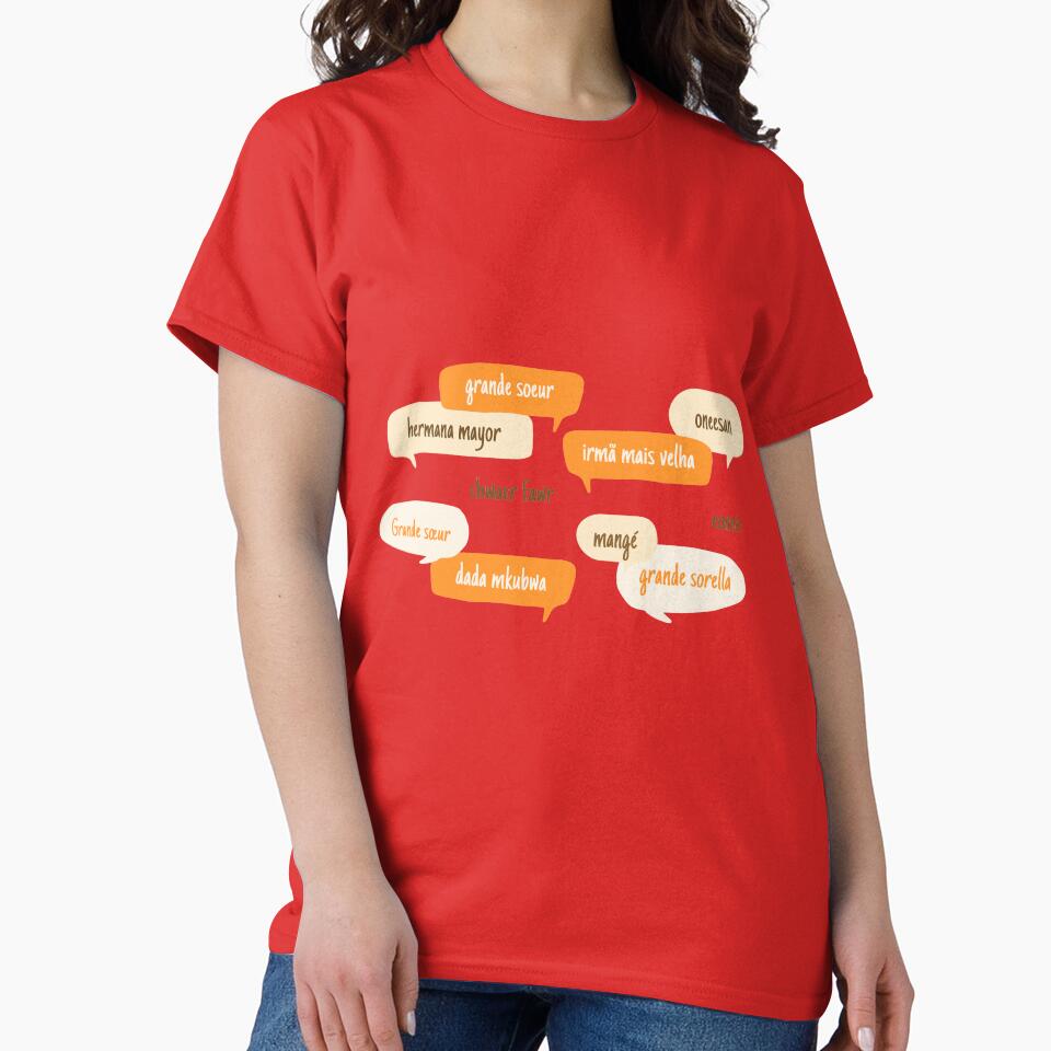 Yellow Orange Pink Tongues Big Sister Soft Organic T Shirt by AutomationDataCamp ⭐⭐⭐⭐⭐