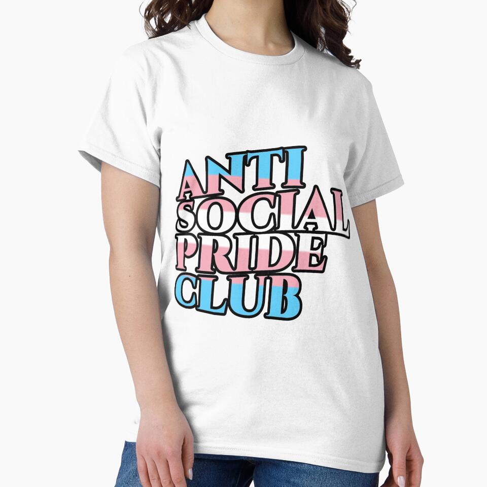Anti Social Pride Club Trans Pride Flag by FunnyGayGuy