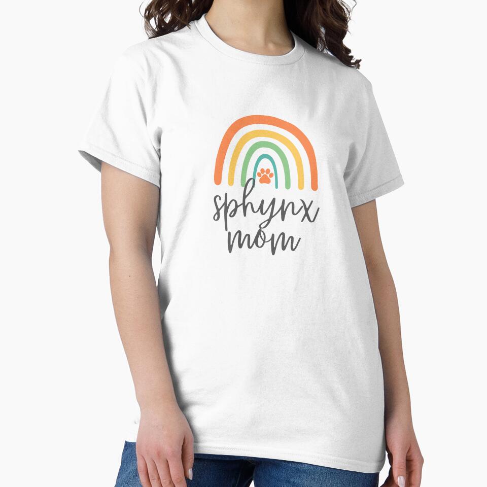 Sphynx Cat Mom - Colorful Rainbow - Paw - Cat Mom Gift by patternjp