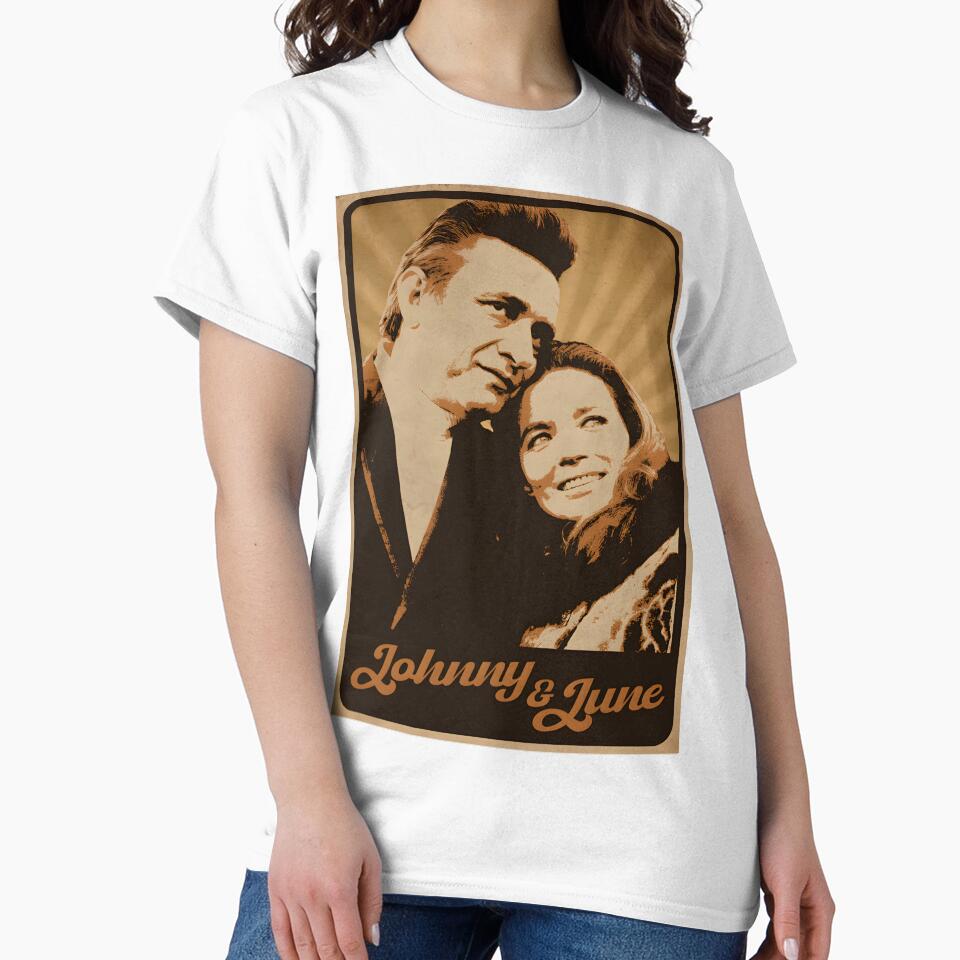 Johnny June Cash Inspired Country Music Vintage Style Design by CaitHorton