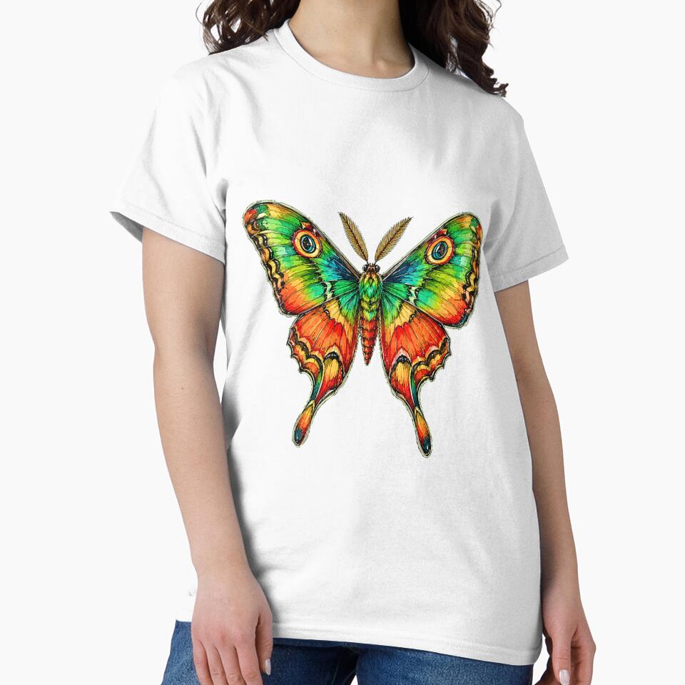 Madagascan Sunset Moth Watercolor Art – Colorful Nature Illustration by ColorSplash123