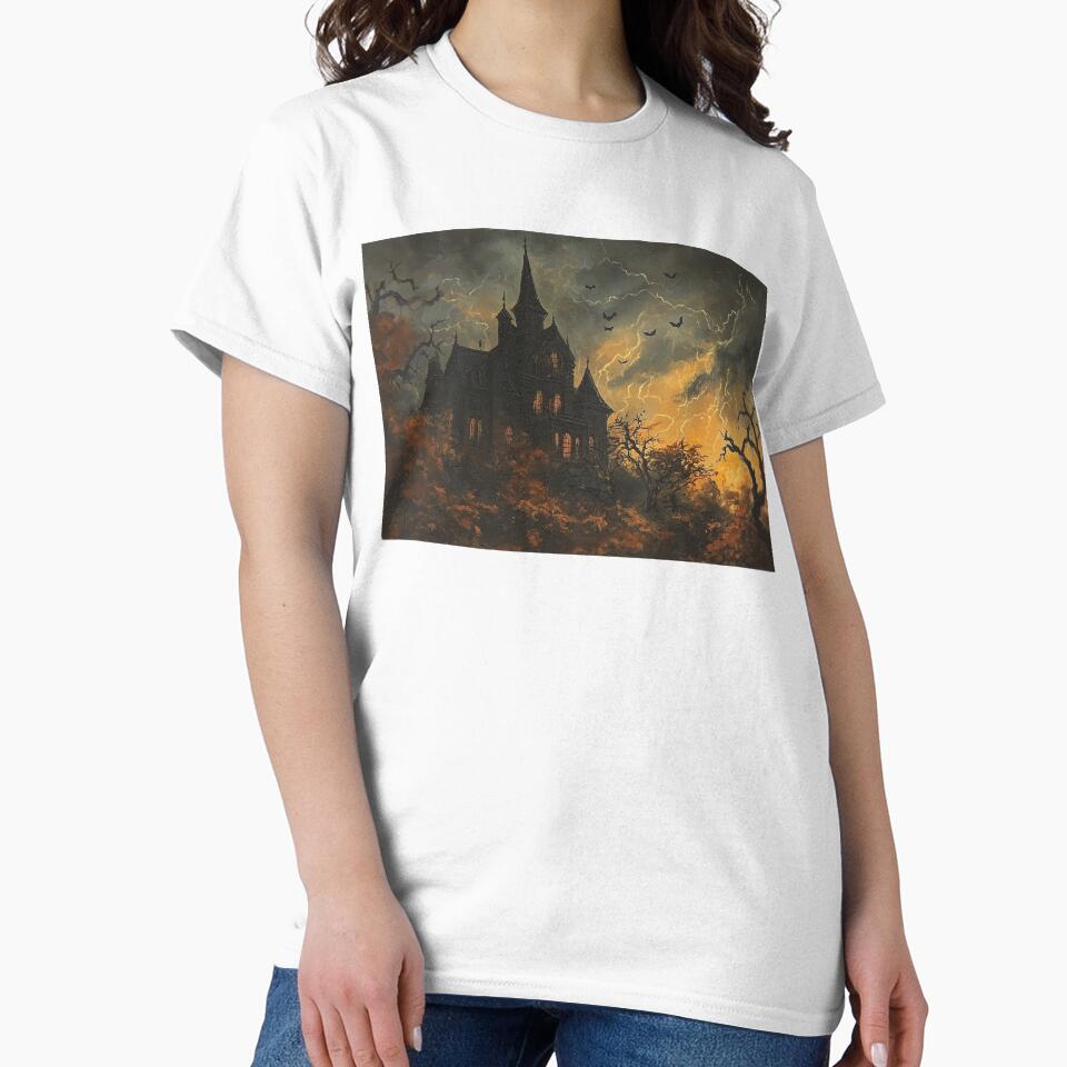 Haunted Spooky Mansion Thunderstorm by Laceyjae Digital Art