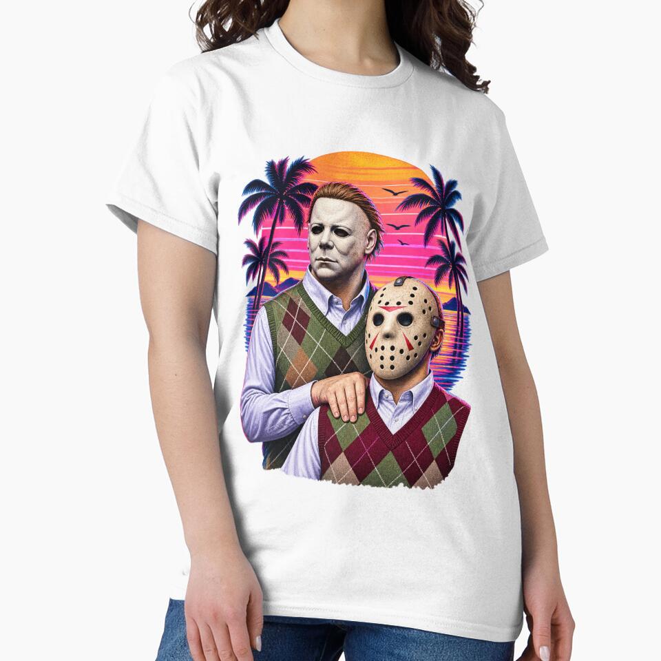 Retro halloween funny horror movie fans love sunset by HarmonieNova