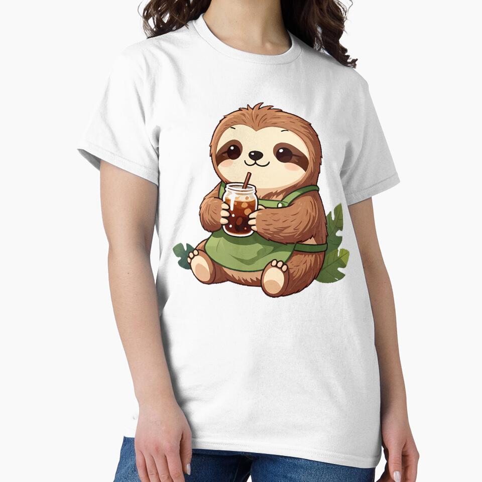 Cute Sloth Barista with Slow-Drip Cold Brew Coffee Icon by pumsquare