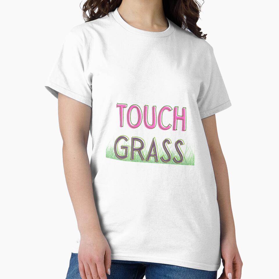 go touch grass pink and green by Madie Grace