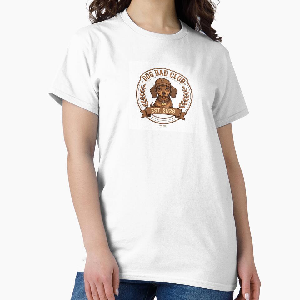 Dog Dad Club - Dachshund Dod Dad Gift Design By Jahteestudio by JahTeeStudio
