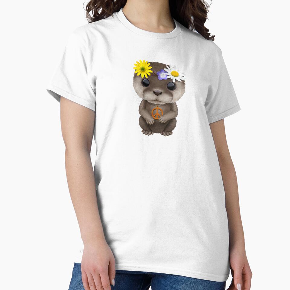 Cute Baby Otter Hippie by JeffBartels