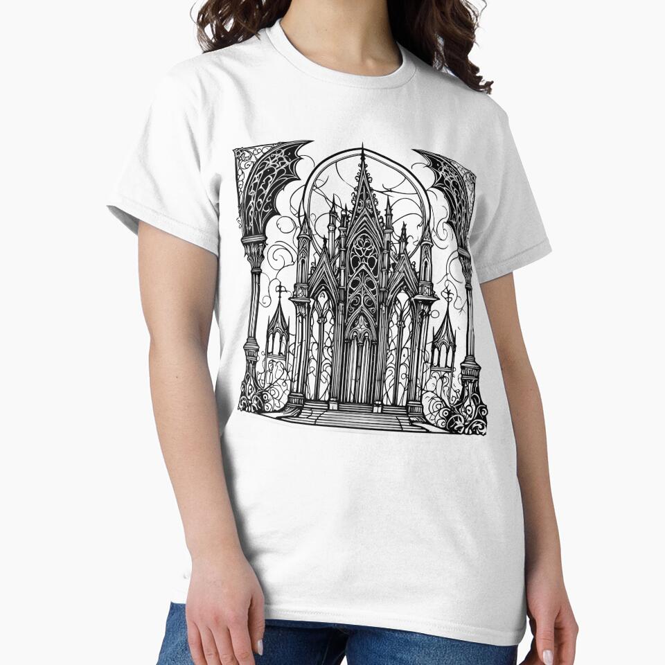 Gothic Haunted Mansion Pencil Drawing by Travelcases
