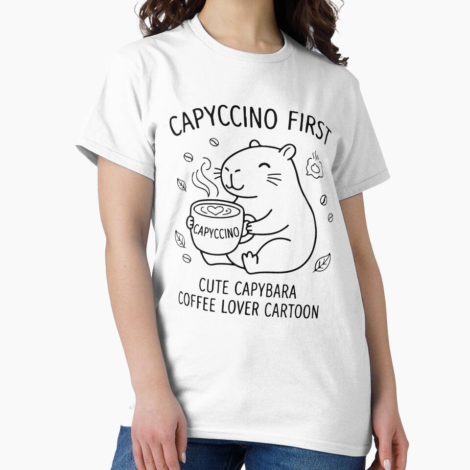 Capyccino First - Cute Capybara Coffee Lover by Brexmore3