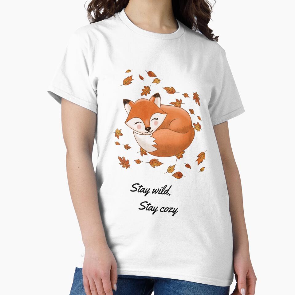 Stay wild stay cozy fox design by Saratheredhead