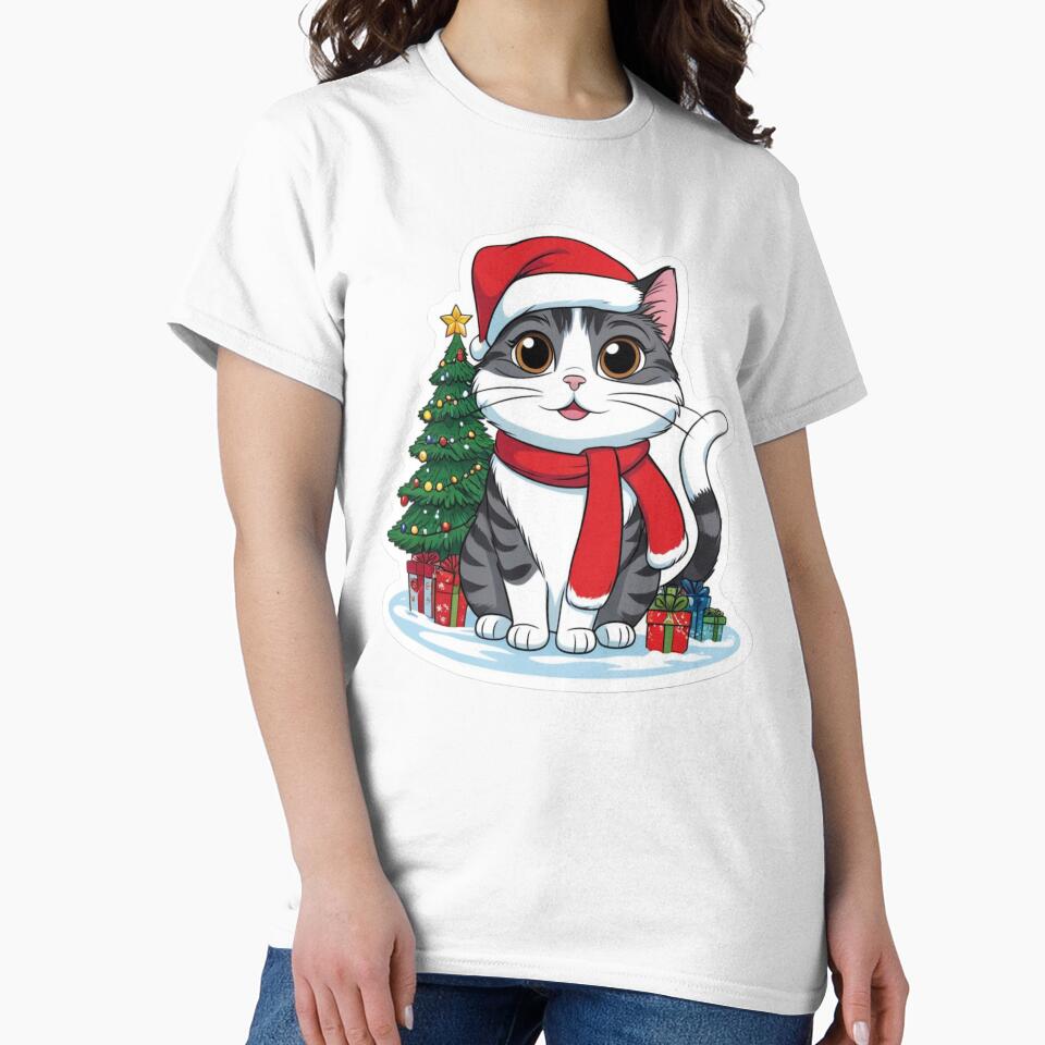 Christmas Cartoon Cat by Krieghorn