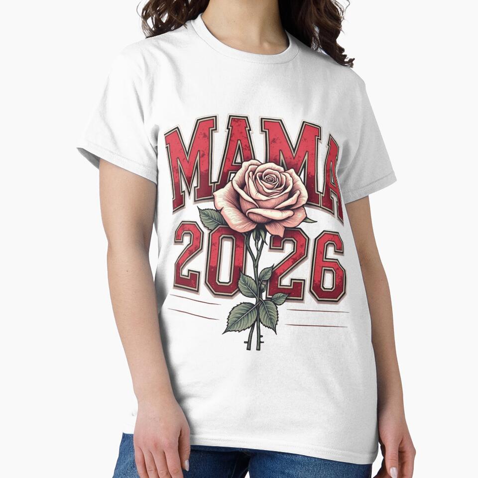 Mama 2026 Rose Floral New Mom Gift by ShopVelona