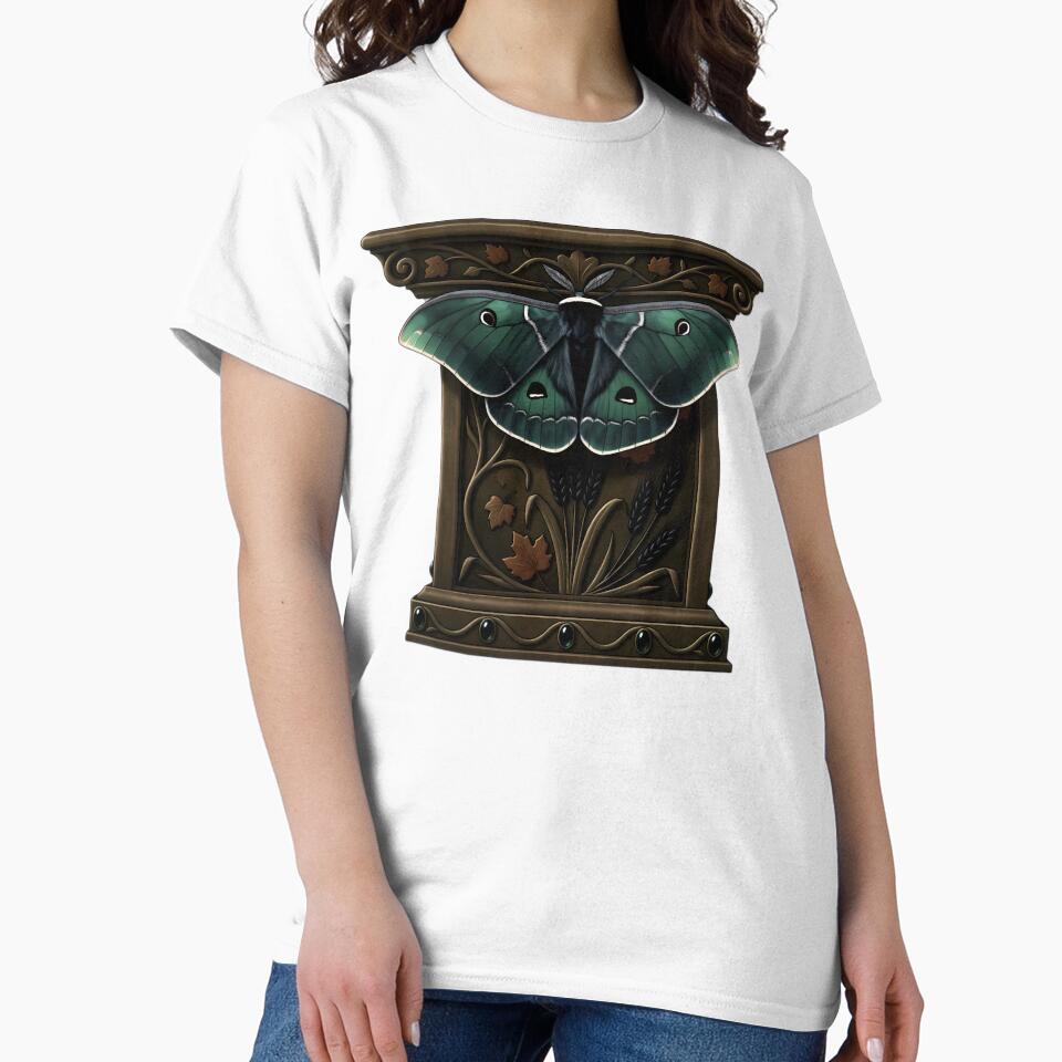 Gothic Luna Moth Emerald Mabon Altar by IllumeInk