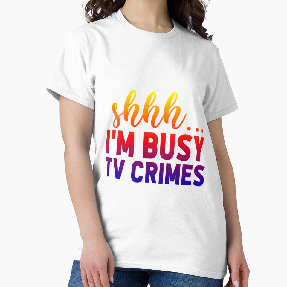 Shhhhh  I'm busy TV crimes. (Pop art sun burst colors. Vibrant Text.) by CristalleLisa