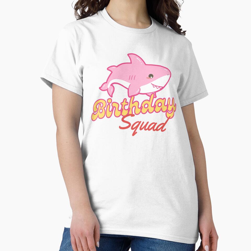 Shark Birthday Squad for Girl by SusySell