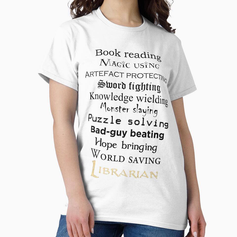 Librarian black text by dogandbooks