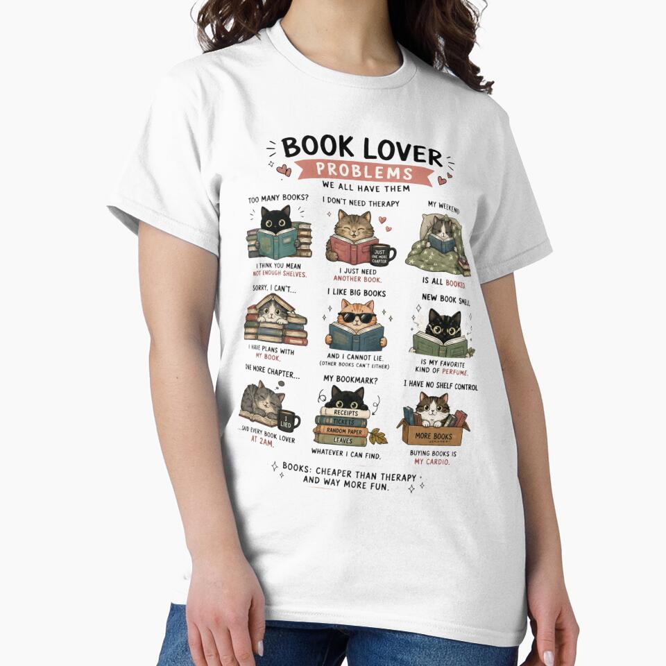 Book Lover Problems Funny Meme – Cute Reading Humor for Bookworms by Everleaf Studio