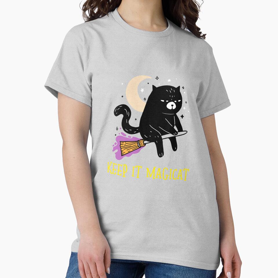 HALLOWEEN BLACK CAT BROOM by JamiesLocker