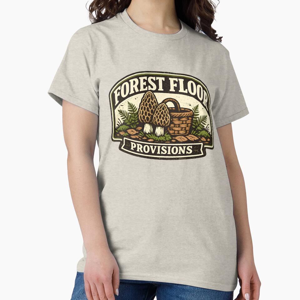 Forest Floor Provisions Vintage Morel Mushroom Foraging Badge by OldTrailSupplyCo.
