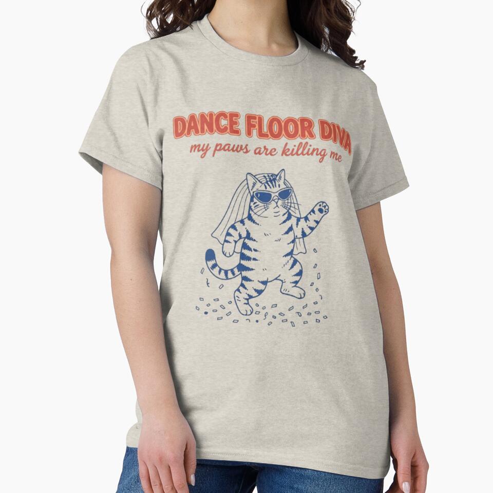 Dance Floor Diva Funny Cat Party by Fictio ⭐​⭐​⭐​⭐​⭐​
