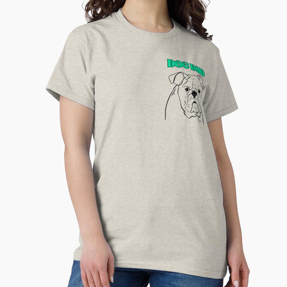 "Dog Dad Retro Style T-Shirt Gift for Dog Lovers" by KantaponEarth