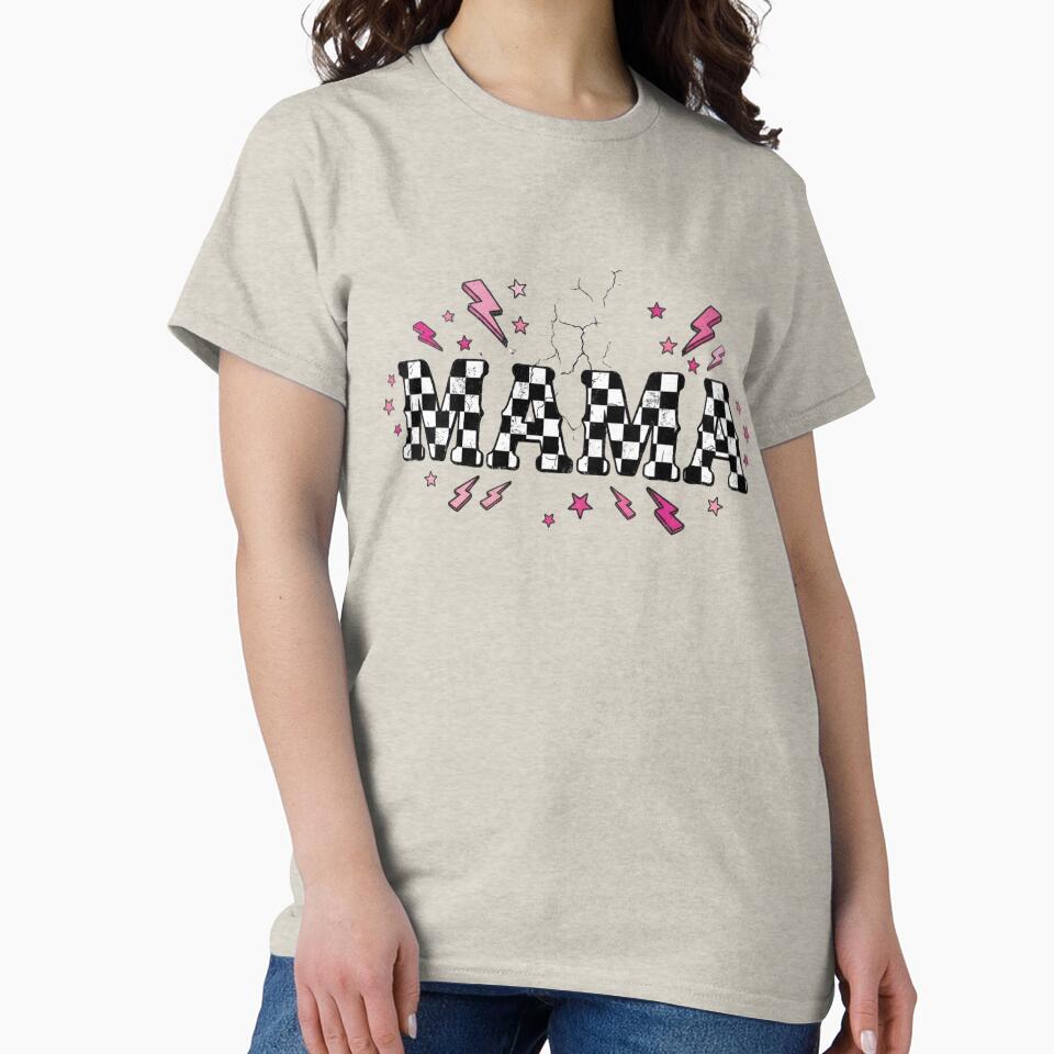 Checkered Mama Lightning Bolt by ShopVelona