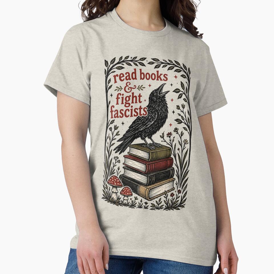 Read Books & Fight Fascists, Anti-Fascist Crow Books by Cchotlan