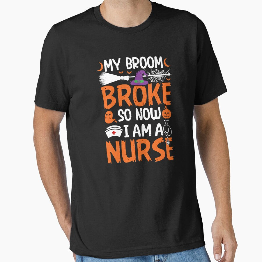 my broom broke so now i am a nurse funny Halloween by Majesticoo
