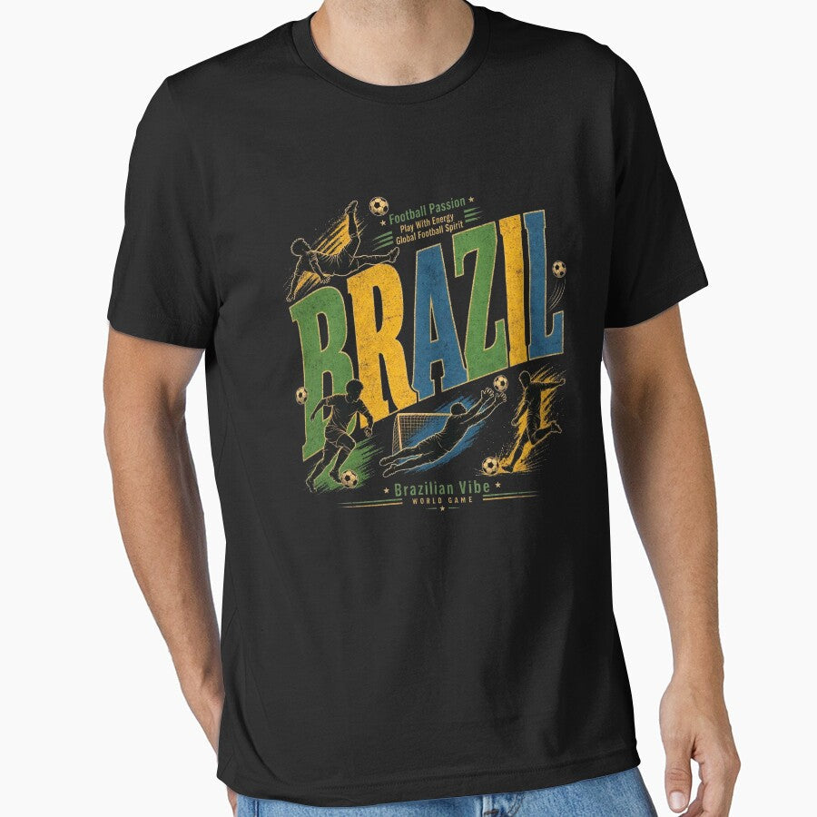 Brazil Football Vibes Retro Sports Design by Verycutethings