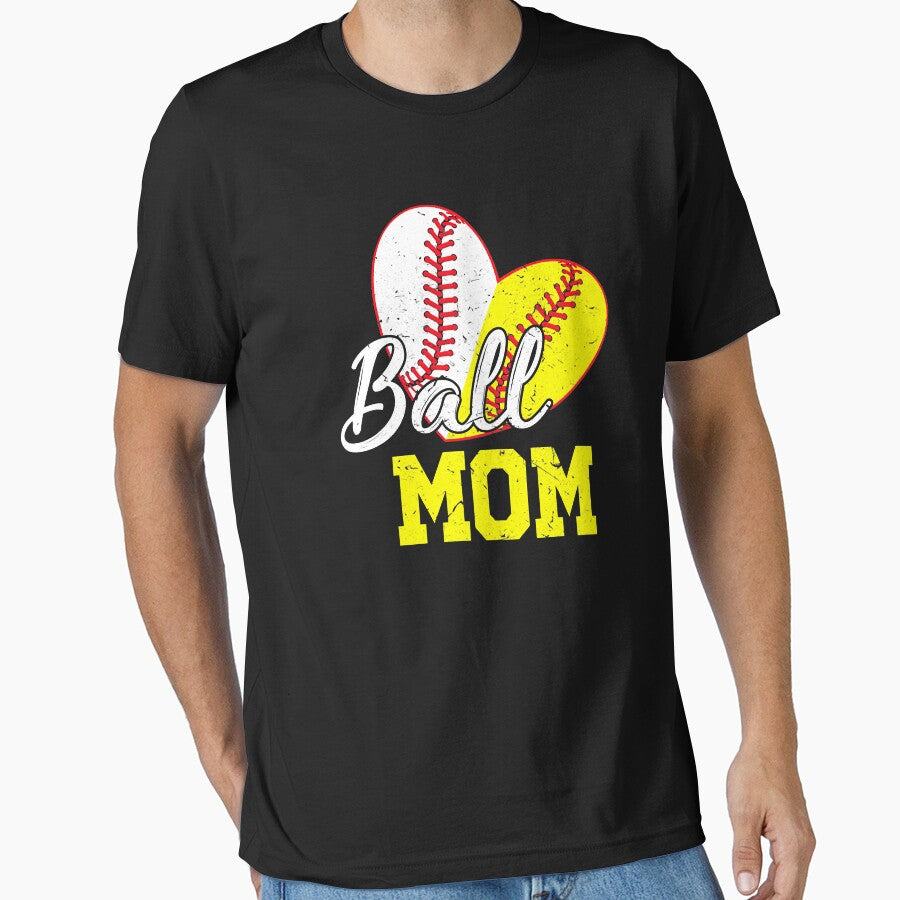 Funny Ball Mom Softball Baseball Gifts For Women Mothers Day by MichelSorour