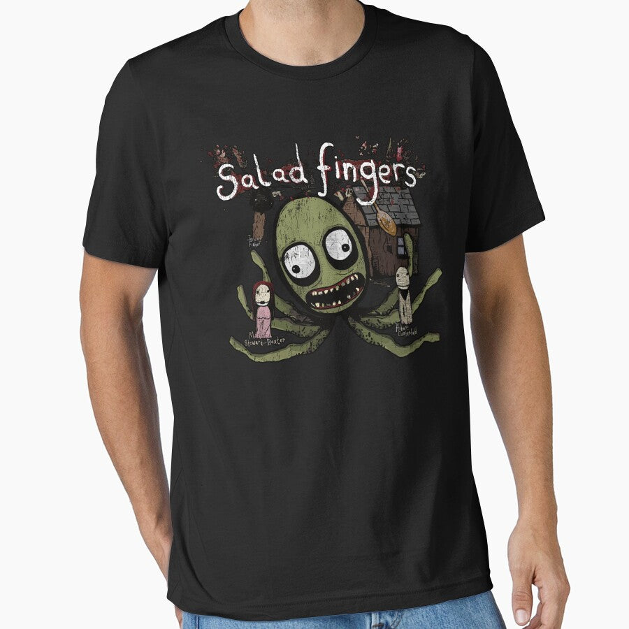 Salad Creepy Cartoon Horror Vintage Fan Art by PixlCrypt