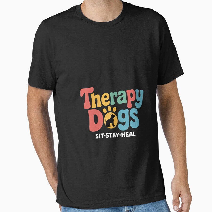 Therapy Dog Team Animal Assisted Therapy Dogs Sits Stay Heal by MarryIsMonth