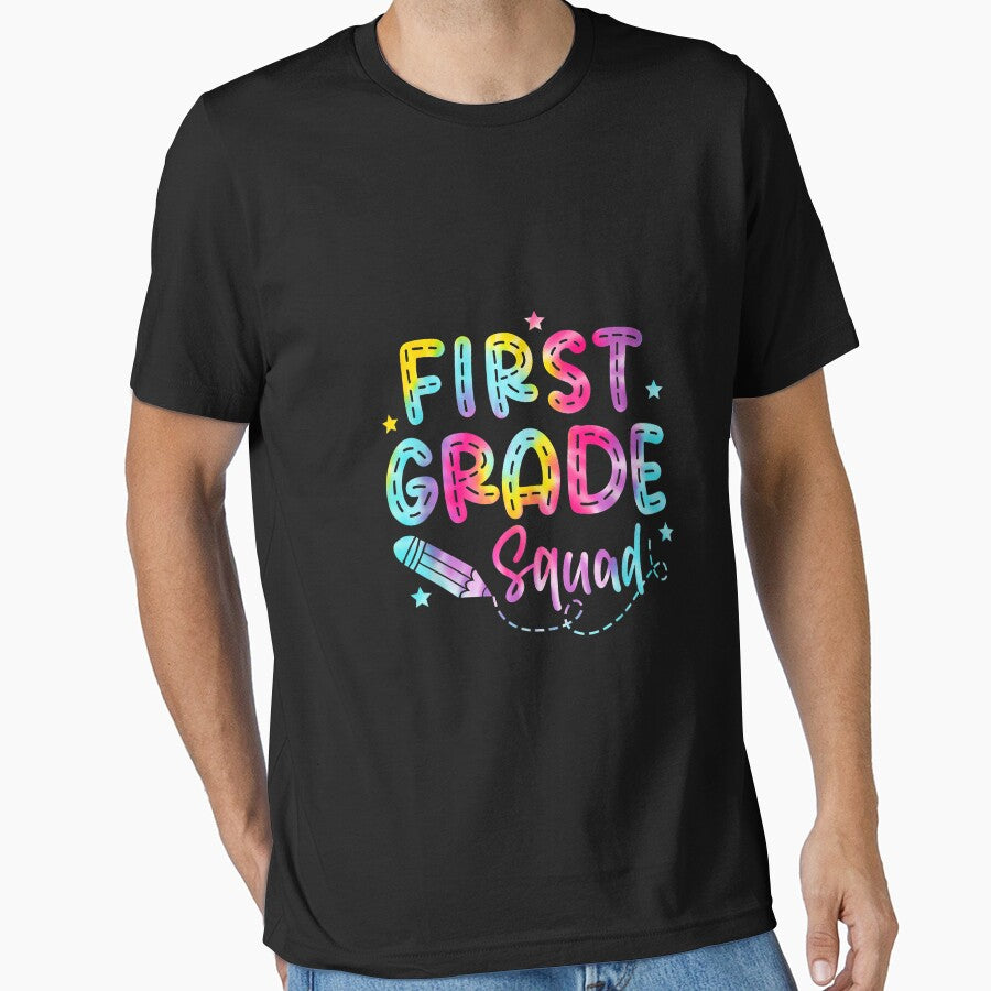 1st First Grade Squad Student Teacher Back To School Tie Dye by FrankIsabel