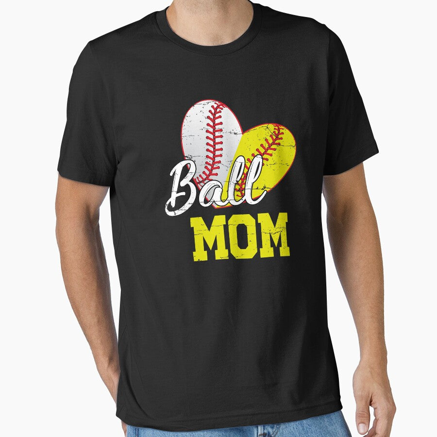 Funny Ball Mom Softball Baseball Gifts For Women Mother's Day by MichelSorour