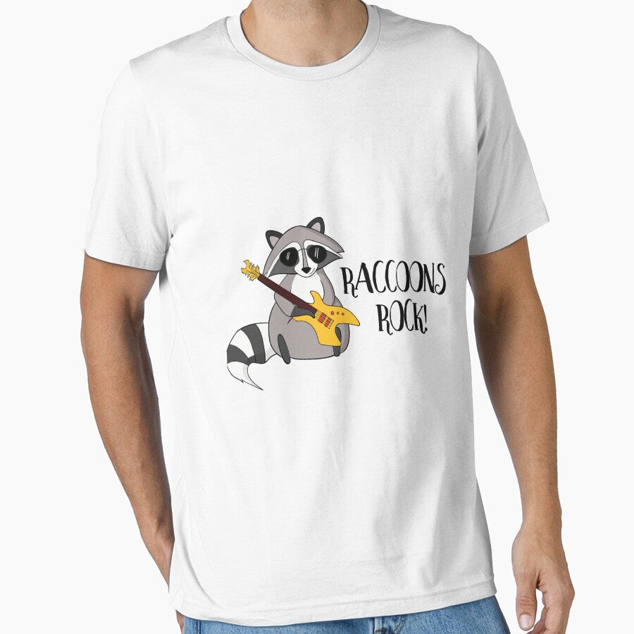 Raccoons Rock! Cute Funny Trash Panda T Shirt by DreamyPanda