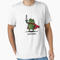 Huzzah Frog With Sword Cape Funny Frog Warrior by JAMESTUCCI7