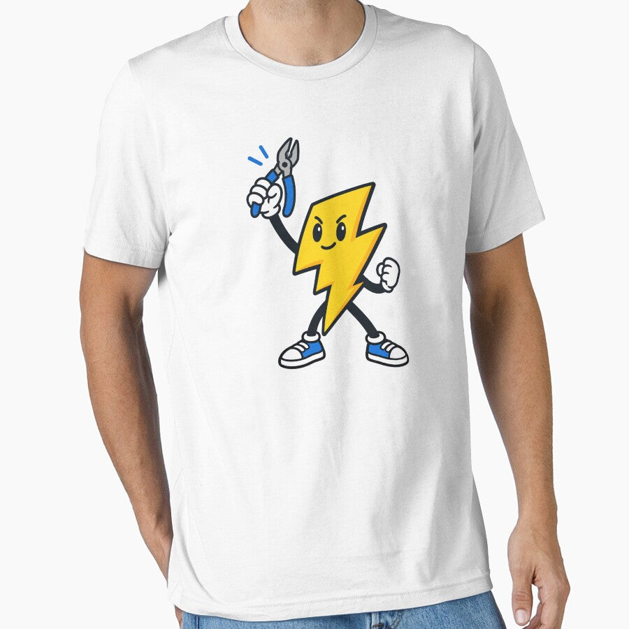 Powered By Caffeine And Volts — Funny Electrician Trade Pride Design Main tag: electrician gift by Fanverse Merchandise