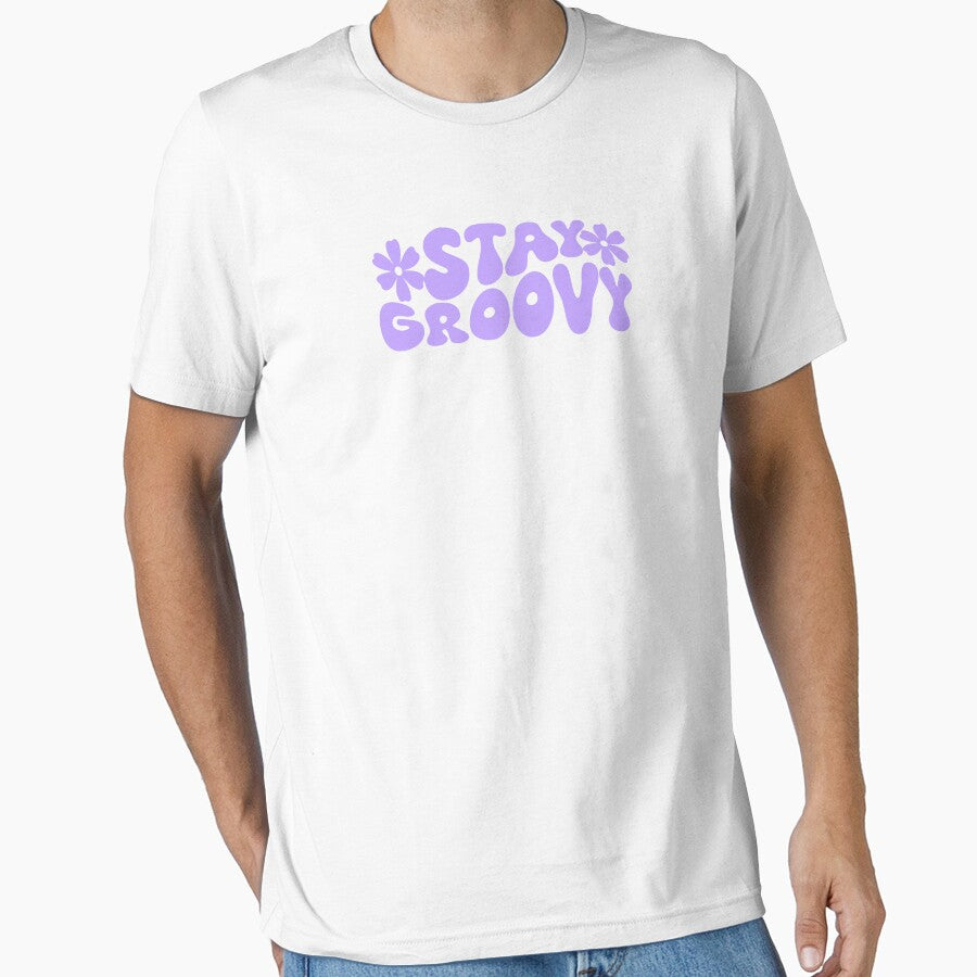 Stay Groovy | Bold Funky Font Tee for Peaceful Minds by typoinspired