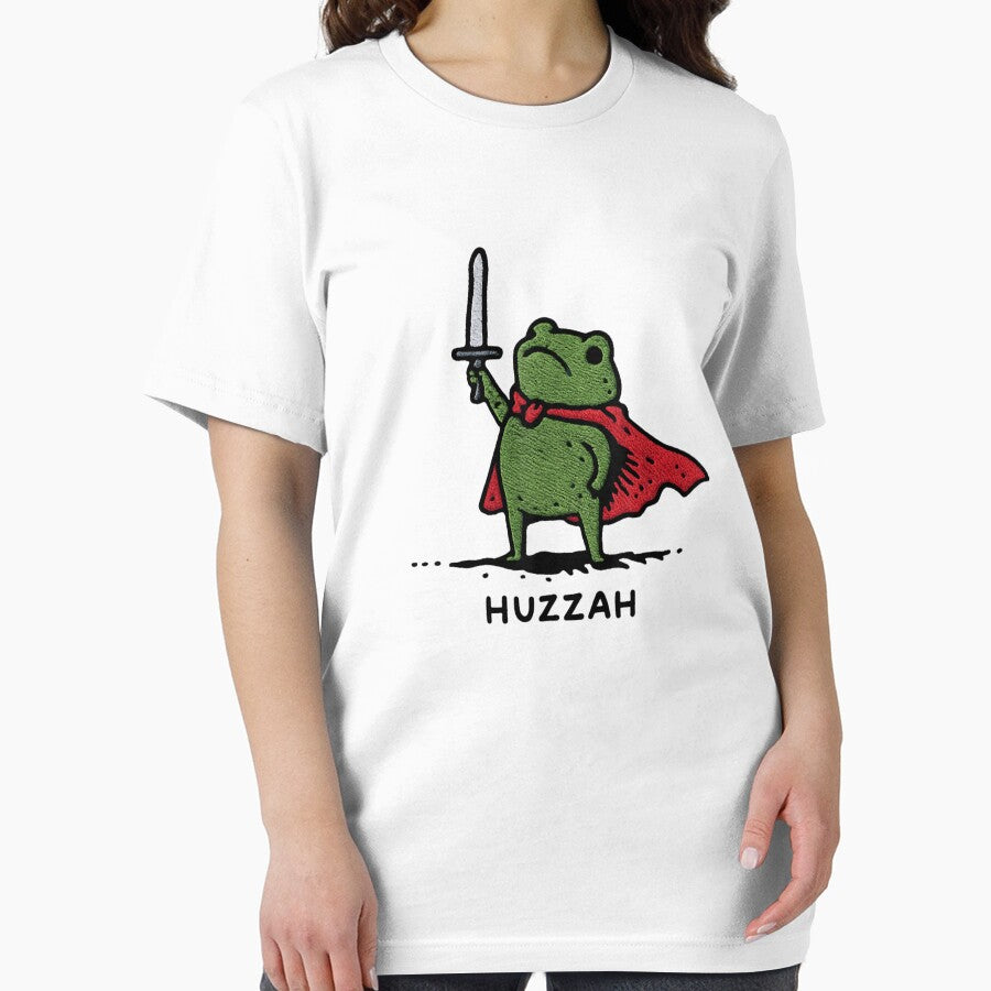 Huzzah Frog With Sword Cape Funny Frog Warrior by JAMESTUCCI7