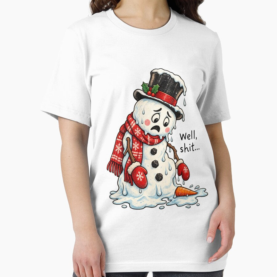 Well Shit Melting Snowman Christmas Humor by RDGNR