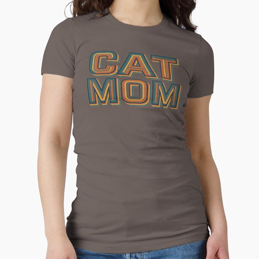 Retro Cat Mom Classic T by LZenDesigns