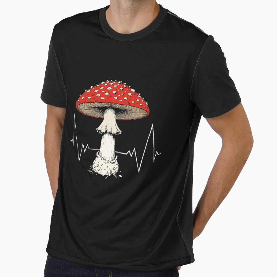 Amanita Muscaria Heartbeat Design by venomousvector