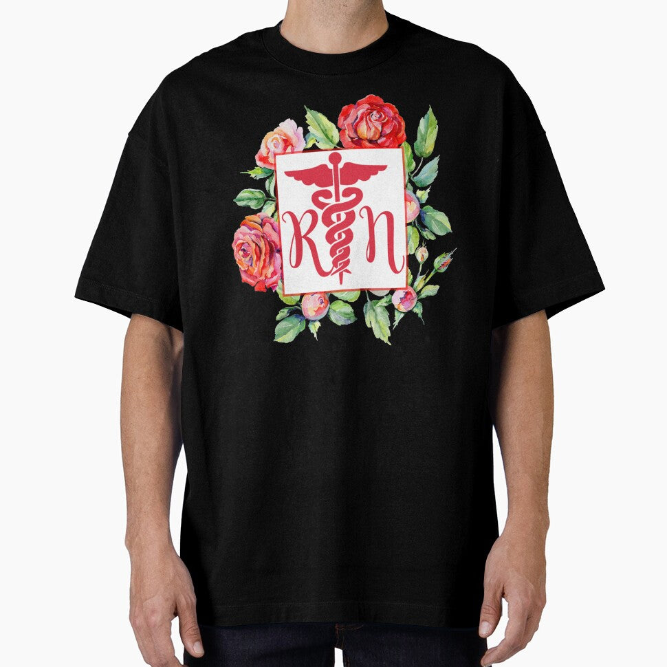 RN registered nurse floral rose flower by tiffanator606