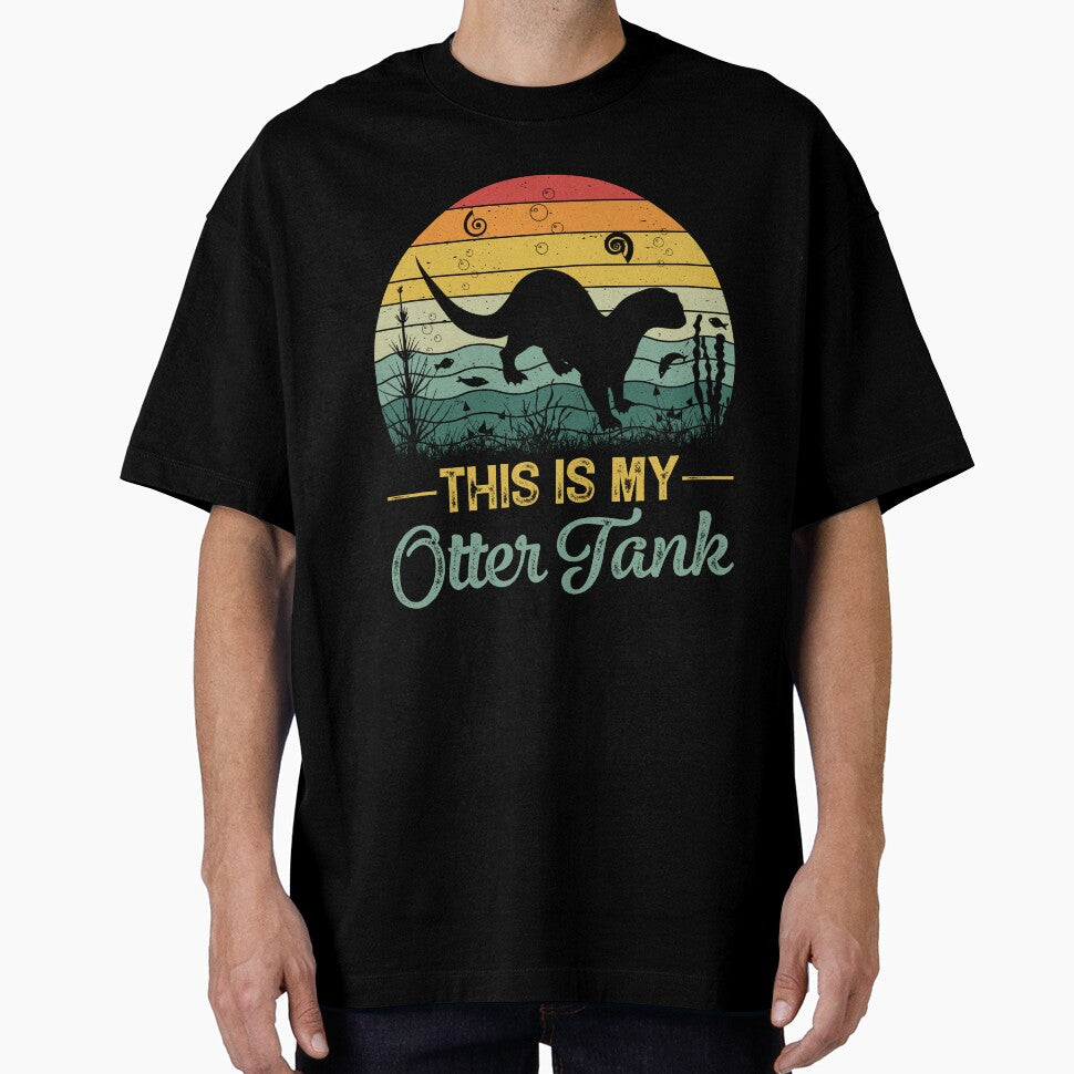 Playful Otter Tank - Embrace the Otter Spirit! by Print Finds