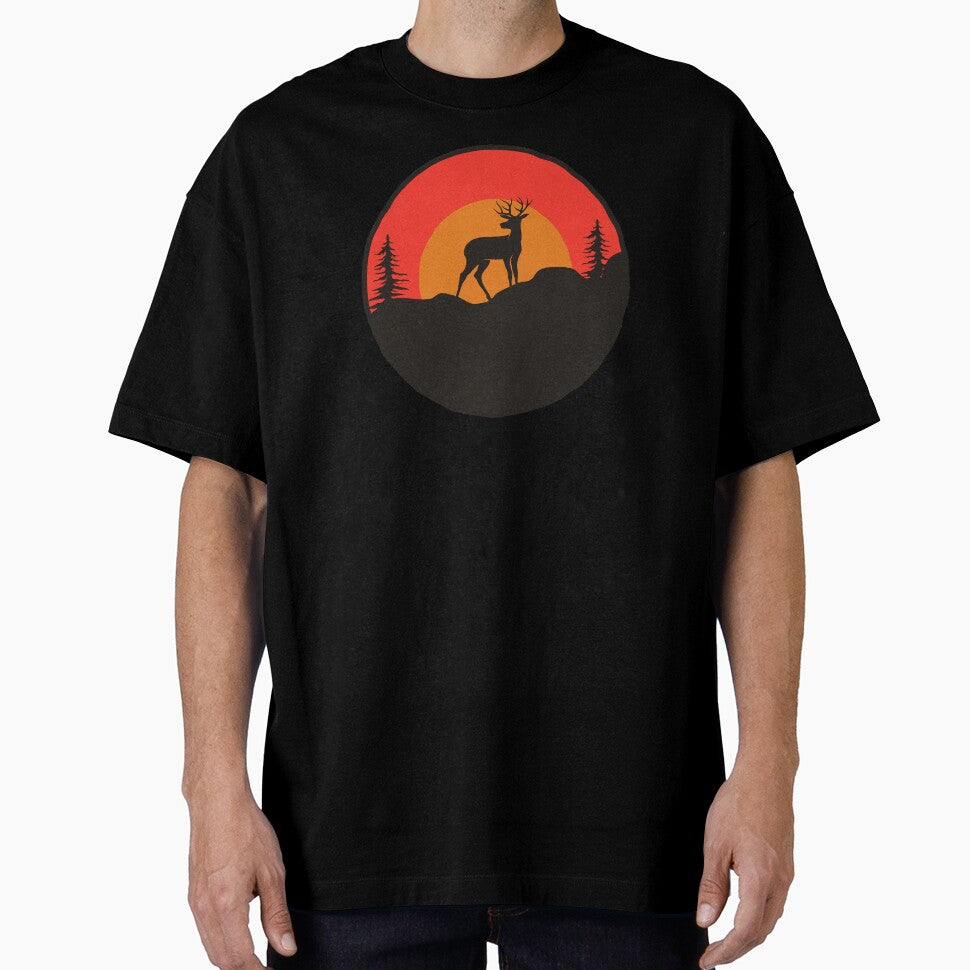 sunset deer vintage by t-style-jmah