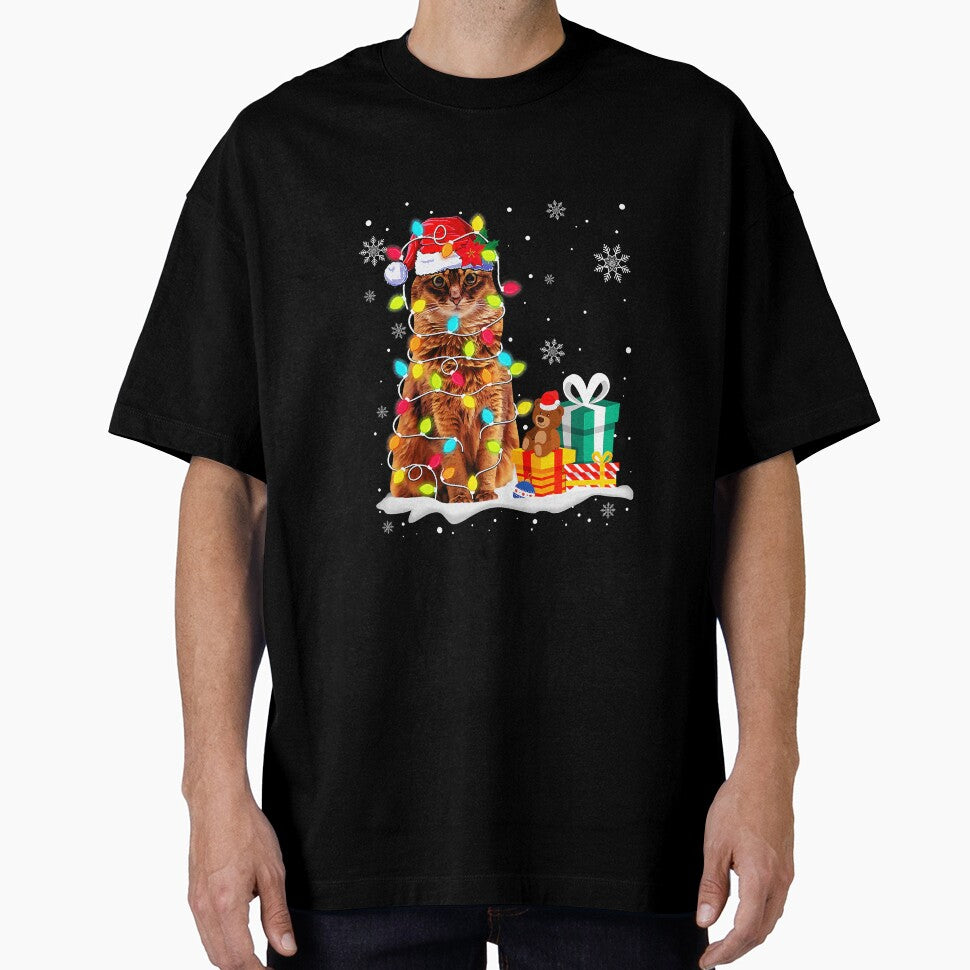 Funny Somali Christmas Light Cat Dad by reyeskhan79